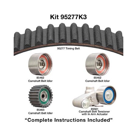 Dayco 99 Subaru 2.5L Timing Belt Kit, 95277K3 95277K3